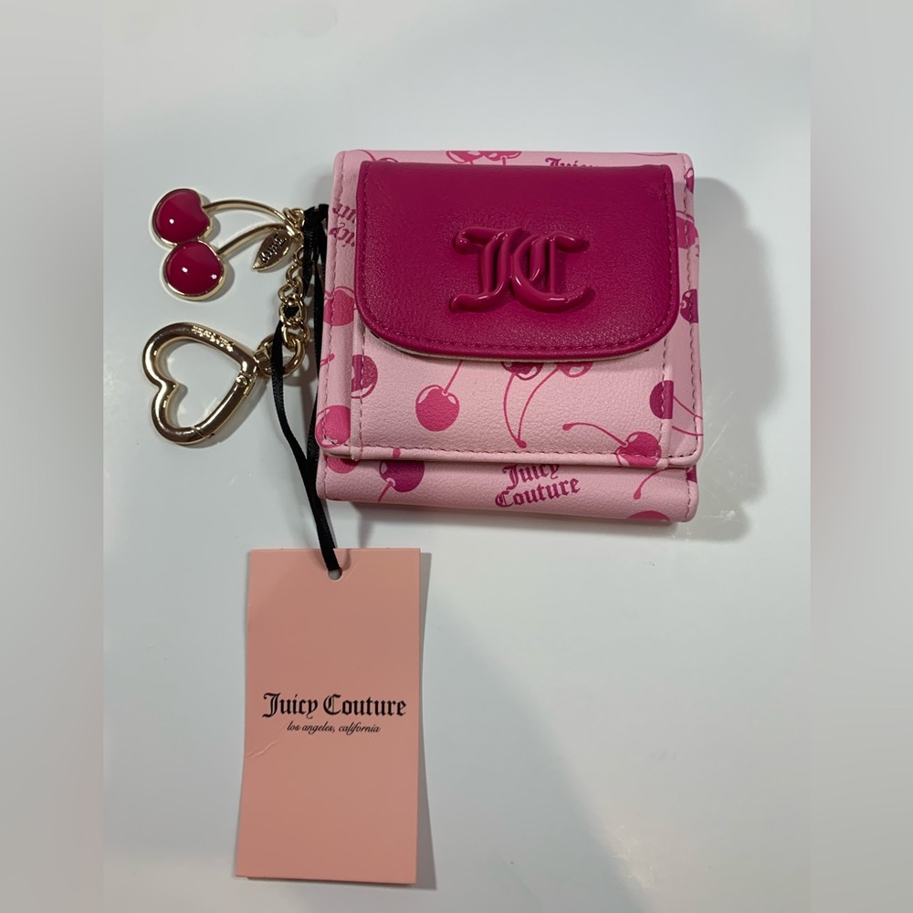 NWT Juicy Couture Pink “Cherry 🍒On Top” Mini Wallet